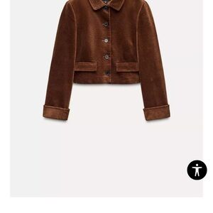 Zara Velvet Cropped Jacket - never worn